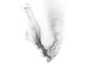 Siyah parçacıkların hareket dondurmak. 