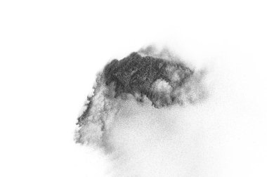 Siyah parçacıkların hareket dondurmak. 