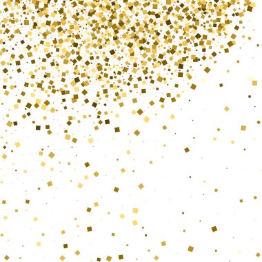 Altın glitter doku üzerinde beyaz izole.