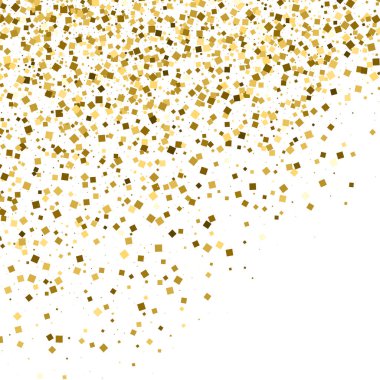 Altın glitter doku üzerinde beyaz izole.