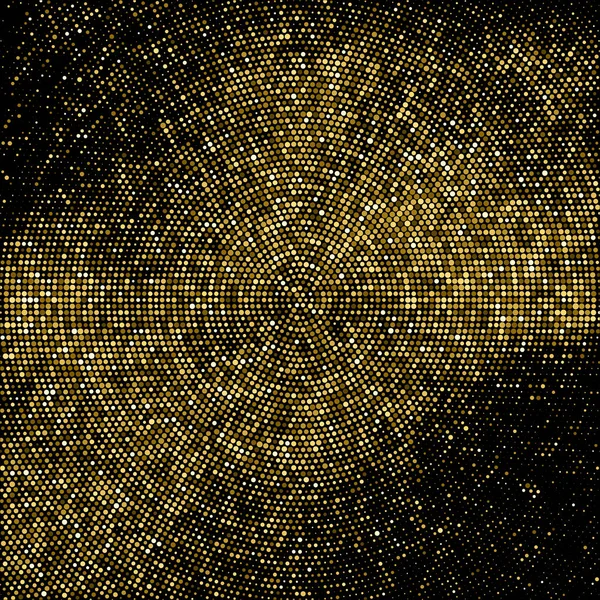 Ouro Glitter meio-tom pontilhado pano de fundo . —  Vetores de Stock
