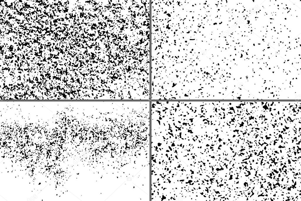 Dark Noise Granules. Set Vector Design Elements. 