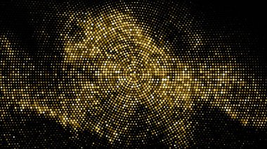 Altın Glitter yarı ton noktalı zemin.