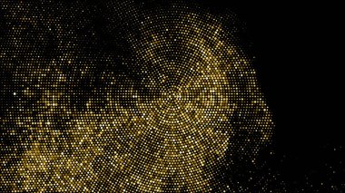 Altın Glitter yarı ton noktalı zemin.