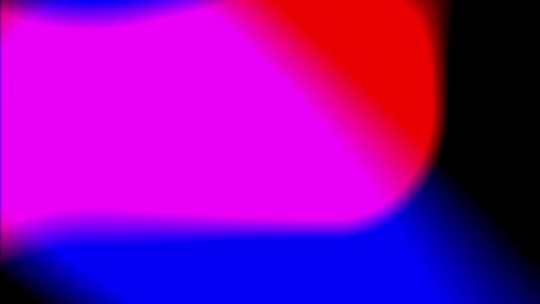 红色和蓝光泄漏在黑色背景 明亮的镜头火焰 混乱运动 抽象数字动画 — 图库视频影像