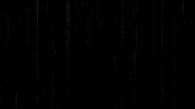 Siyah Arka Plan Üzerinde Paralaks Etkisi ile Soyut Beyaz Parçacıklar Hareketi. Hareketli Toz. Dijital Oluşturulan Animasyon. 