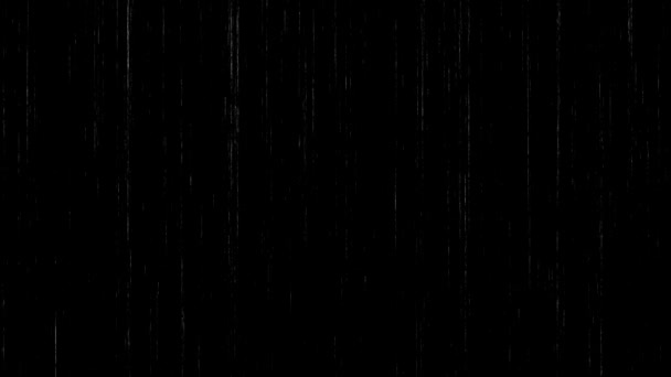 Mouvement abstrait des particules blanches avec effet parallaxe sur fond noir. Poussière mobile. Animation numérique générée . 