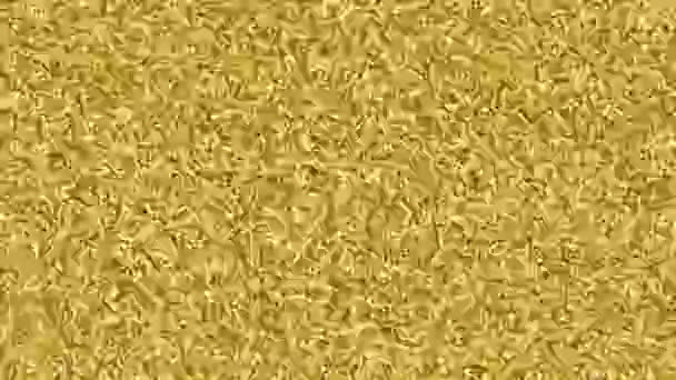 ちらつきゴールデン紙吹雪 黒の背景にゴールドグリッターテクスチャモーション ループユニークなデザイン抽象デジタルアニメーション — ストック動画