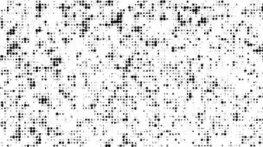 Beyaz Arka Planda Siyah Noktalı Gürültü Hareketi. Titreyen Toz. Halftone Doku Efektleri. Loop Benzersiz Tasarım Soyut Dijital Animasyon. 
