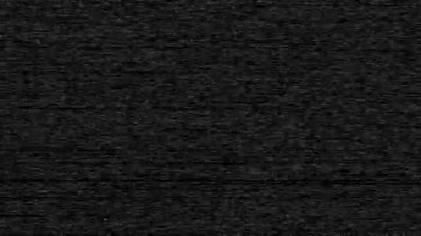 White Scratches Black Background Glitch Error Video Damage Vhs Noise — Stock video