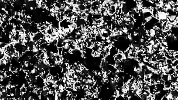 Movimento Rumore Bianco Sfondo Nero Polvere Tremolante Effetti Texture Film — Video Stock