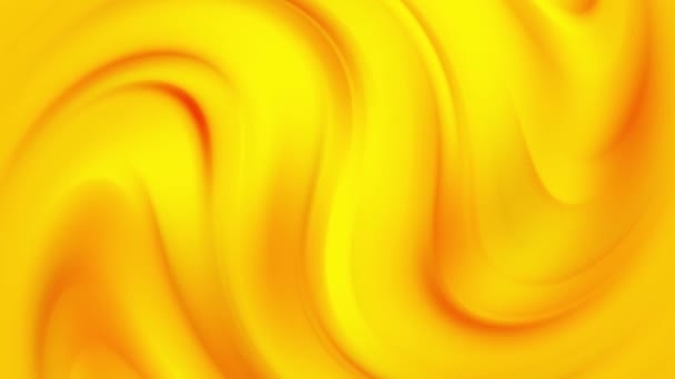 Fließende Gradienten Bewegung Verschwommene Gelbe Und Orangefarbene Glatte Wellen Bunte — Stockvideo