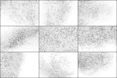 Koyu kaba gürültü parçacıkları. Vektör öğelerini ayarlama.