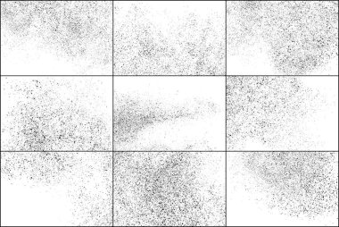 Koyu kaba gürültü parçacıkları. Vektör öğelerini ayarlama.