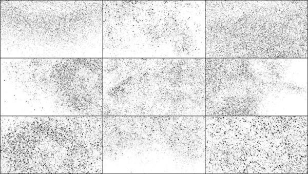 어두운 거친 노이즈 파티클. 벡터 요소 설정. — 스톡 벡터