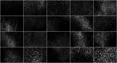 Beyaz gürültü granül. Set vektör öğeleri.