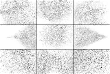 Koyu kaba gürültü parçacıkları. Vektör öğelerini ayarlama.