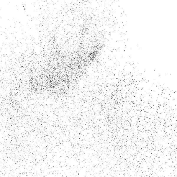 Textura granulada negra aislada en blanco . — Vector de stock