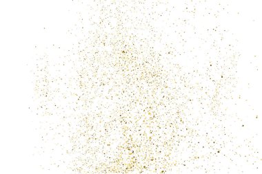 Altın glitter doku üzerinde beyaz izole.