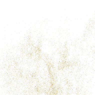 Altın glitter doku üzerinde beyaz izole.