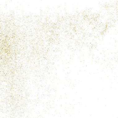 Altın glitter doku üzerinde beyaz izole.