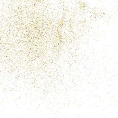Altın glitter doku üzerinde beyaz izole.
