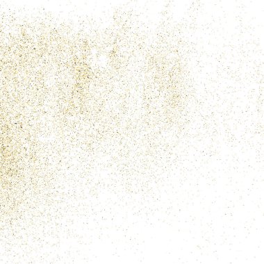 Altın glitter doku üzerinde beyaz izole.