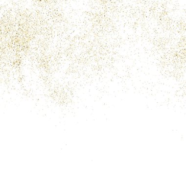 Altın glitter doku üzerinde beyaz izole.