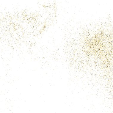 Altın glitter doku üzerinde beyaz izole.