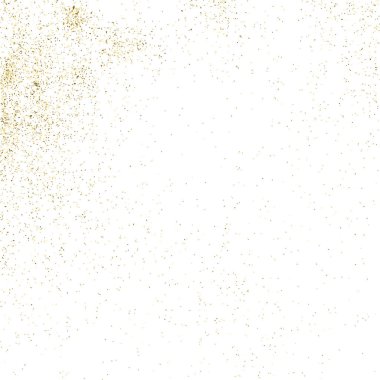 Altın glitter doku üzerinde beyaz izole.