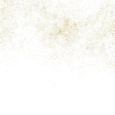 Altın glitter doku üzerinde beyaz izole.