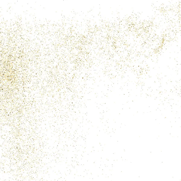 Altın glitter doku üzerinde beyaz izole.
