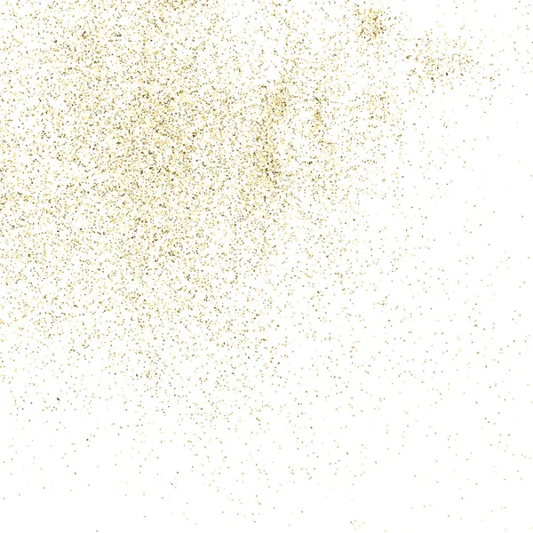 Altın glitter doku üzerinde beyaz izole.