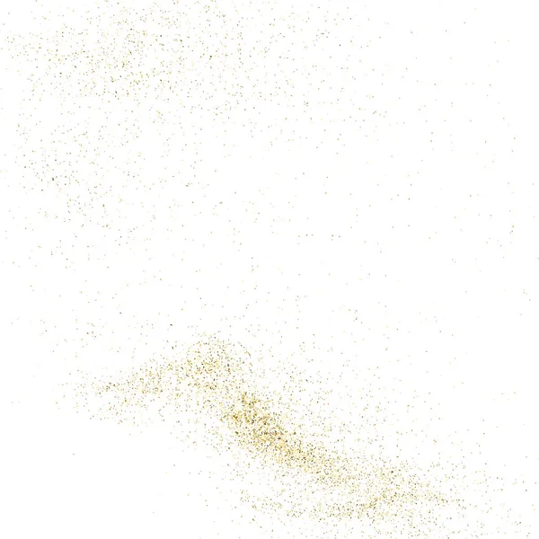 Texture or paillettes isolée sur blanc . — Image vectorielle