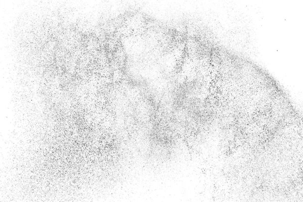 Textura Preta Angustiada Textura Granulada Escura Sobre Fundo Branco Sobreposição — Vetor de Stock