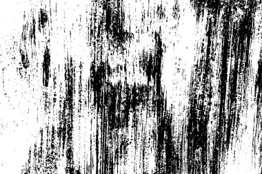 Grunge arka planı siyah beyaz. Koyu renk kirli. Pas etkisi. Çatlak dokusunun sıkıntılı örtüsü. Yarı ton vektör illüstrasyonu, Eps 10.