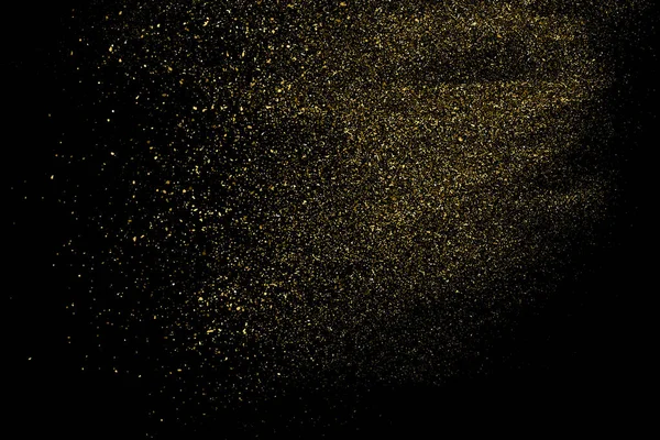 Textura Brillo Dorado Aislada Negro Color Las Partículas Ámbar Antecedentes — Archivo Imágenes Vectoriales