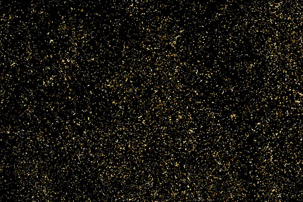 在黑色上隔离的金光纹理 琥珀色颗粒颜色 庆祝背景 五彩花的黄金爆炸 设计元素 数字生成的图像 矢量插图 Epps — 图库矢量图片