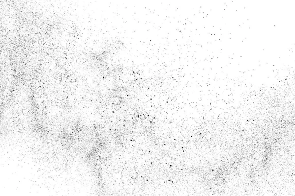 Textura Negra Angustiada Textura Granulada Oscura Sobre Fondo Blanco Superposición — Vector de stock