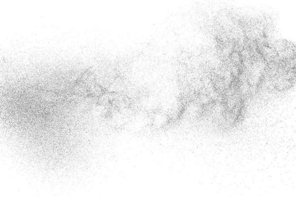 Distressed Black Texture Dark Grainy Texture White Background Dust Overlay — Stock Vector