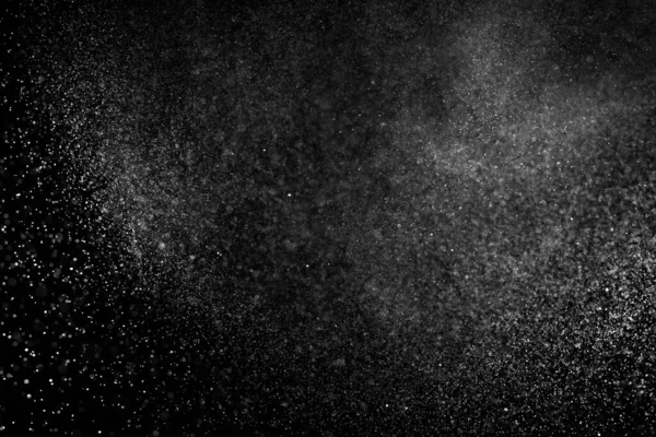 Abstract Splashes Water Black Background Freeze Motion White Particles Rain — Stock Photo, Image