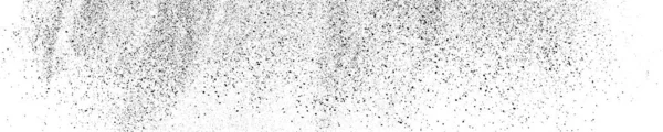 白の背景に隔離された黒い粒状のテクスチャ 塵のオーバーレイ 暗騒音顆粒 サイトのための広い水平ロングバナー ベクターデザイン要素 イラスト Eps — ストックベクタ