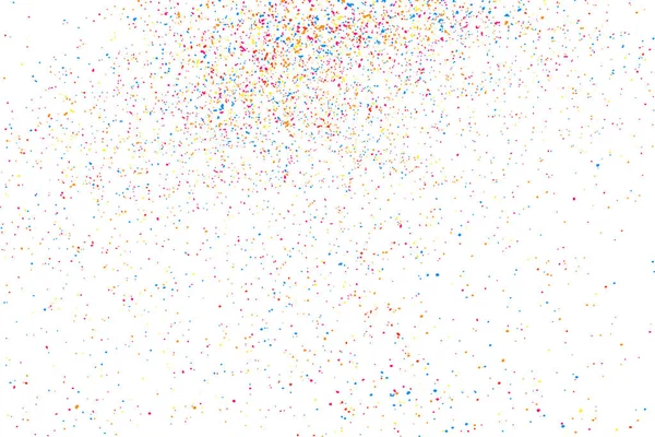 Explosão Colorida Confete Grainy Abstrato Textura Multicolorida Isolado Fundo Branco — Vetor de Stock