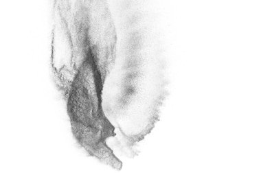 Siyah parçacıklar beyaz zemin üzerinde izole edildi. Soyut toz tabakası dokusu.