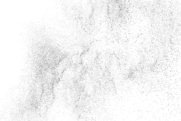 Textura Negra Angustiada Textura Granulada Oscura Sobre Fondo Blanco Superposición — Vector de stock