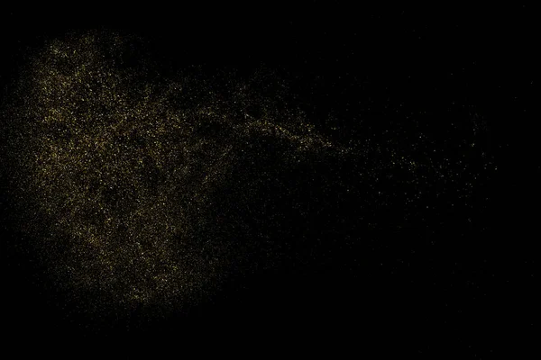 Текстура Золота Черном Фоне Золотая Звездная Пыль Цвет Янтарных Частиц — стоковый вектор