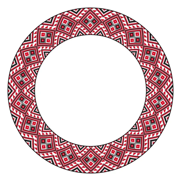 Traditionelle Rundstickereien Vektorillustration Von Ethnischen Runden Geometrischen Stickmustern Für Ihr — Stockvektor