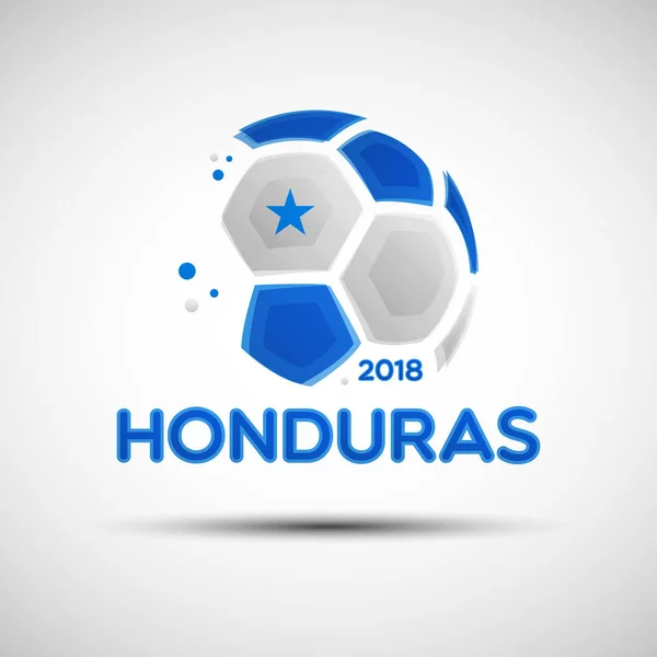 Football Championship Banner Flag Honduras Vector Illustration Abstract Soccer Ball — Stock Vector