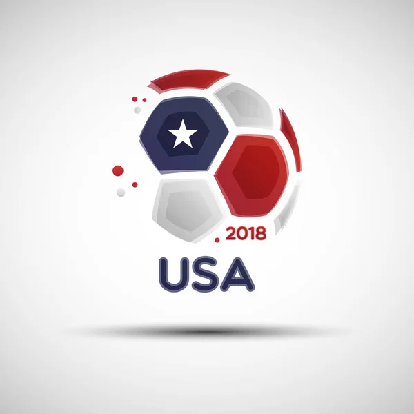 Voetbal Kampioenschap Banner Vlag Van Verenigde Staten Vectorillustratie Van Abstracte — Stockvector