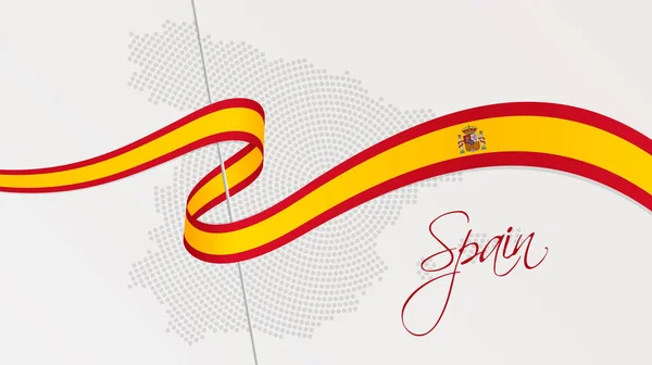Εικονογράφηση Φορέας Αφηρημένη Ακτινική Διάστικτο Ράστερ Χάρτη Της Ισπανίας Και — Διανυσματικό Αρχείο